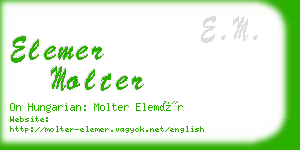 elemer molter business card